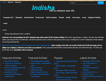 Tablet Screenshot of indisha.com